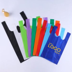 Sacola Plástica Alça Camiseta HD Personalizada