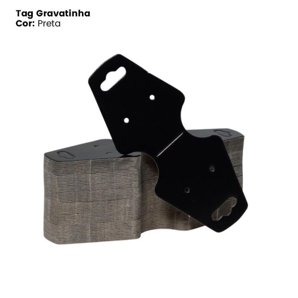 Tag Gravatinha Para Brincos e Colares Cor Preta