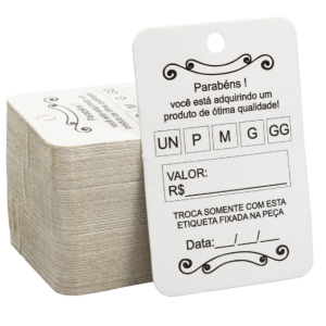 Tags para Roupas em Papel Triplex Pronta Entrega